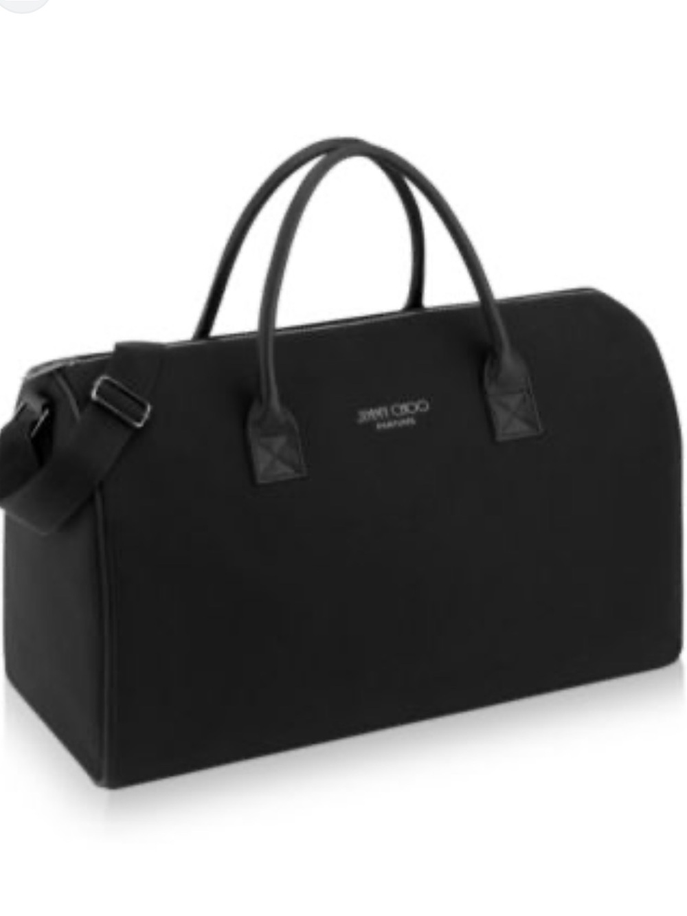 Jimmy Choo Parfums weekend bag, silver logo, Shoulder straps & Top Handles